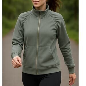 DKNY Scuba Mock Neck Jacket Thyme XL